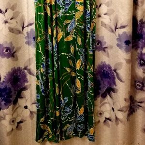 Long Green Floral dress